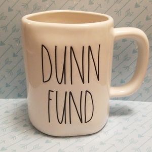 Brand new  Rae Dunn "DUNN FUND" coffee mug